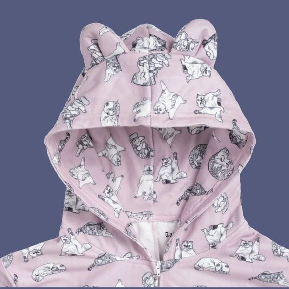 Taylor Swift Official Pink Cat XS Meredith and Olivia Pajamas Jumpsuit One Piece - Picture 2 of 3